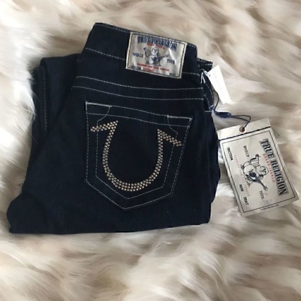 True Religion Gorgeous Jeans Swarovski Crystal Logo